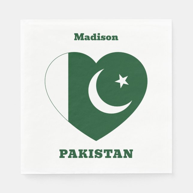 Custom Name Pakistan Napkin (Front)