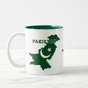 Custom Name Pakistan Two-Tone Coffee Mug