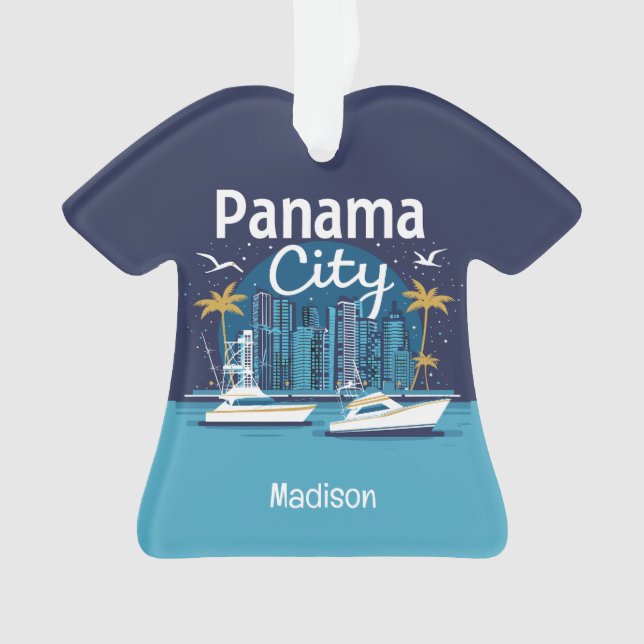 Custom Name Panama City Ornament (Front)