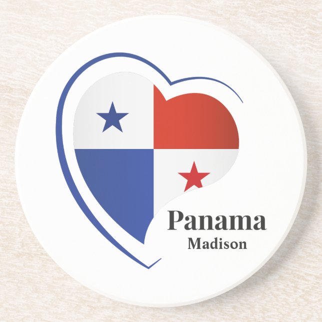Custom Name Panama Love Coaster (Front)