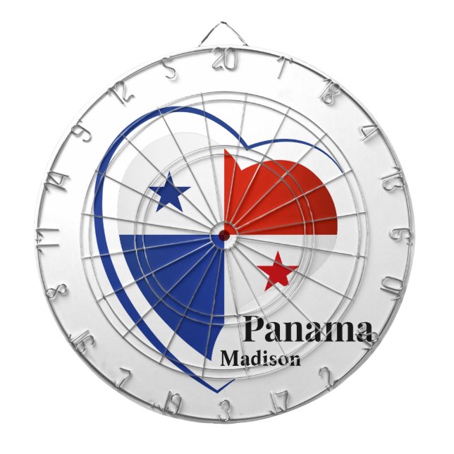 Custom Name Panama Love Dartboard (Front)