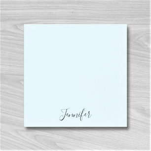 Custom Name Pastel Blue Personalised Post-it Notes