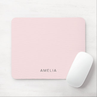 Custom Name Pastel Pink Mouse Mat