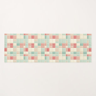 Custom Name Pastels pattern Faux Ceramic Tiles Yoga Mat