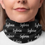 Custom Name Pattern Black White Bandana<br><div class="desc">Custom Name Pattern Black White Bandanna as a birthday gift for daughter. Celebrate your daughter’s special day with this personalised bandanna featuring her name, in a graceful black script against a crisp white background. This thoughtful and stylish accessory makes for a unique birthday gift, perfect for adding a personal touch...</div>