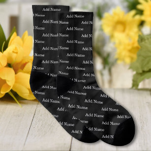 Custom Name Pattern Personalised Socks