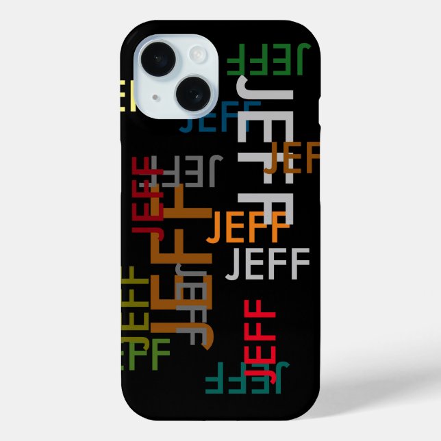 Custom Name Pattern Typography Case-Mate iPhone Case (Back)