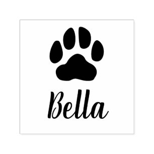 Custom Name Paw Print Self Inking Stamp
