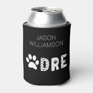 Custom Name Pawdre Dog Dad New Dog Owner Gift Can Cooler