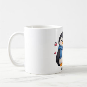 Custom Name Penguin Couple Mug