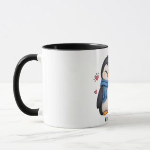Custom Name Penguin Couple Mug 