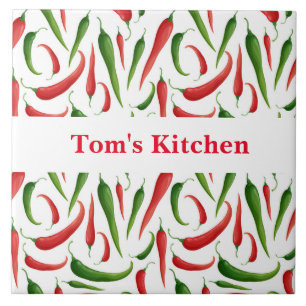 Custom Name Peppers Trivet Tile