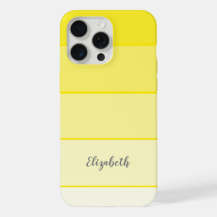 Custom Name Perky Yellow Stripe Colour Palette iPhone 15 Pro Max Case