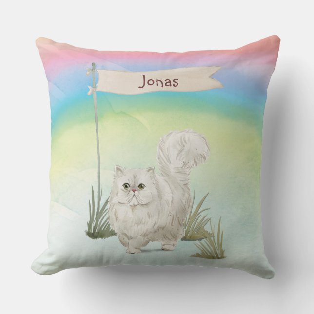 Custom Name Persian Cat Pet Cushion (Front)