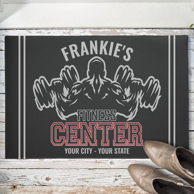 Custom NAME Personal Trainer Fitness Centre Gym La Doormat (Creator Uploaded)