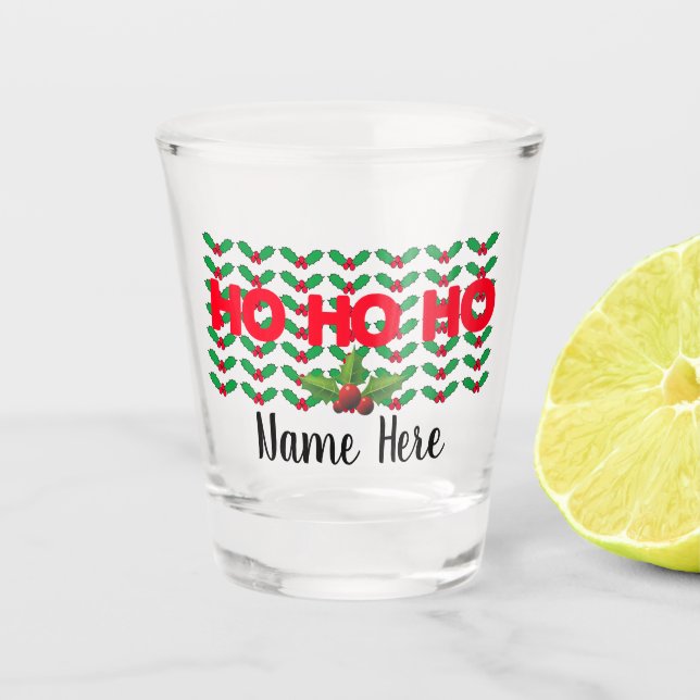 Custom Name Personalised Christmas Shot Glass (Front)