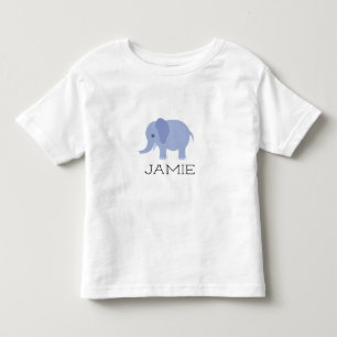 Custom name / Personalised cute elephant cartoon Toddler T-Shirt