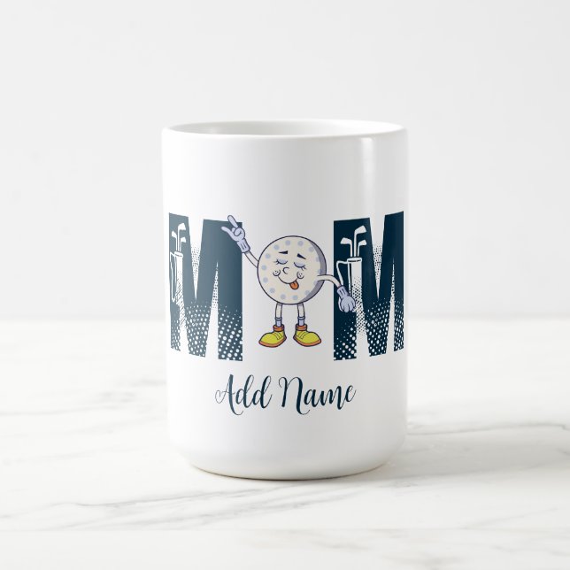 Custom Name Personalised Funny Golf Mum Coffee Mug (Center)