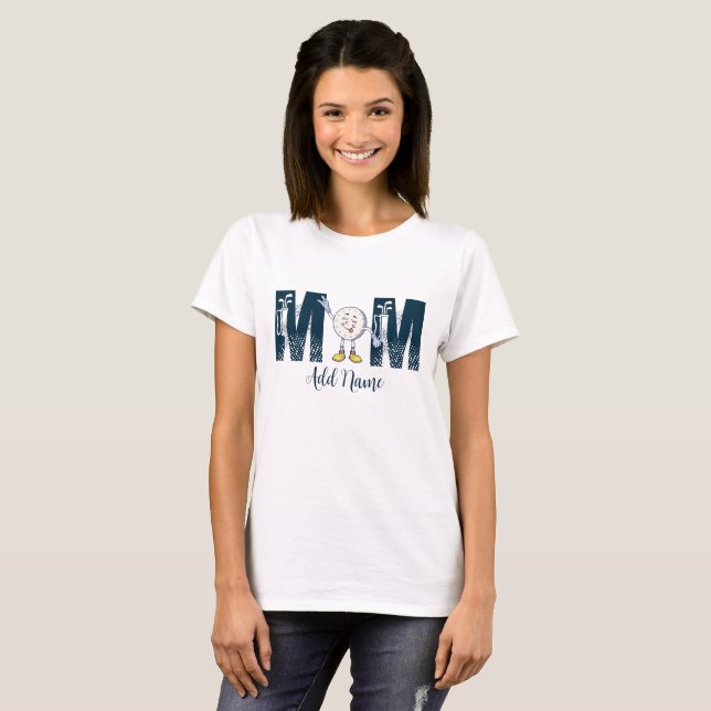 Custom Name Personalised Funny Golf Mum T-Shirt (Front Full)