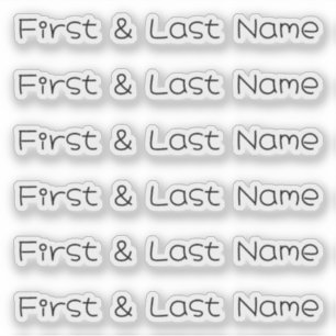 CUSTOM NAME — Personalised Labels Sticker Pack