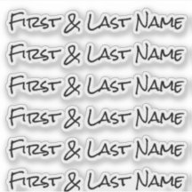 CUSTOM NAME — Personalised Labels Sticker Pack