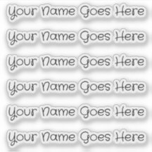 CUSTOM NAME — Personalised Labels Sticker Pack