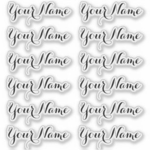 CUSTOM NAME — Personalised Labels Sticker Pack