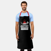 Custom Name Personalised Meme BBQ Black Chef