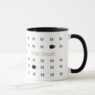 custom name . personalised modern mug