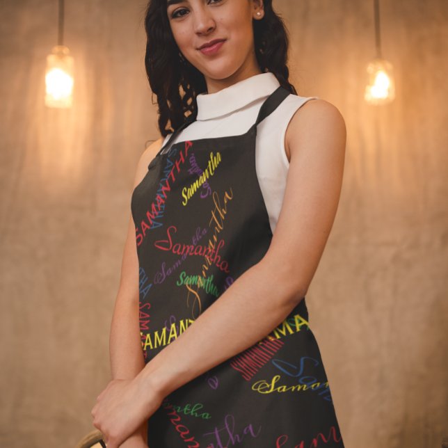 Custom Name Personalised Pattern Repeating Apron (Creator Uploaded)