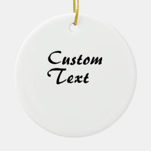 Custom Name Personalised Text Ceramic Tree Decoration