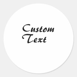 Custom Name Personalised Text   Classic Round Sticker