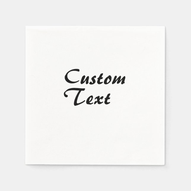 Custom Name Personalised Text   Napkin (Front)