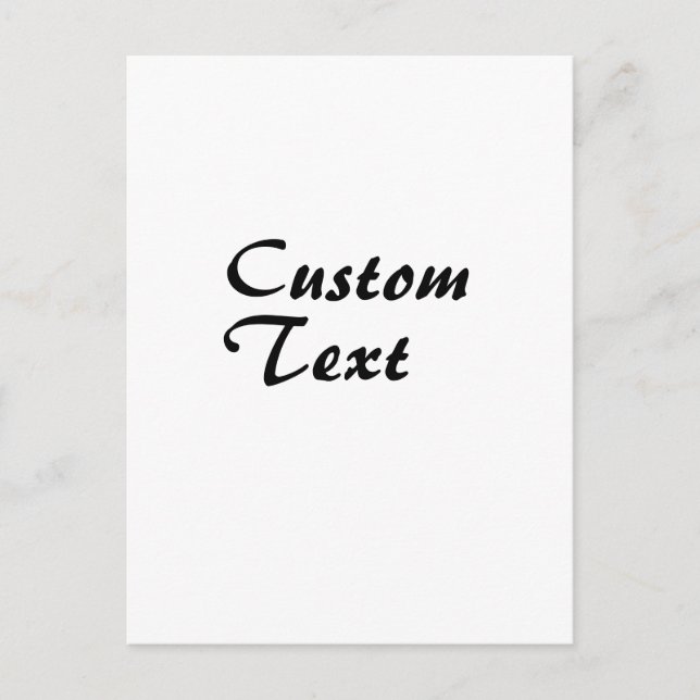 Custom Name Personalised Text   Postcard (Front)