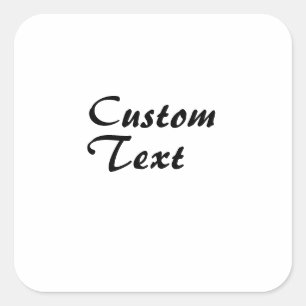 Custom Name Personalised Text Square Sticker