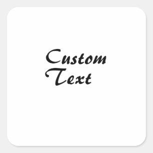Custom Name Personalised Text Square Sticker