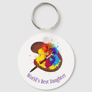 Custom Name Personalized Artist Art Daughter Key Ring