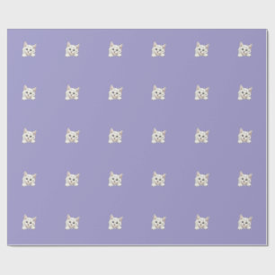 Custom Name Personalized Kitten Art Gift Wrapping Paper