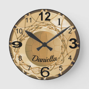 Custom Name Personalized Netball Round Clock