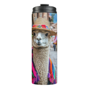 Custom Name Peru Llama Thermal Tumbler