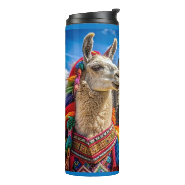 Custom Name Peru Llama Thermal Tumbler (Rotated Left)