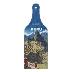 Custom Name Peru Machu Picchu Cutting Board