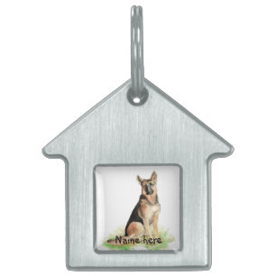 Custom Name Pet Tag German Shepherd Dog