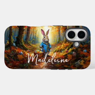 Custom Name Peter Easter Bunny with Easter Eggs iPhone 16 Case