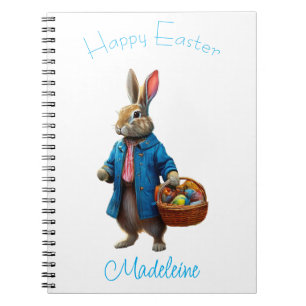 Custom Name Peter Easter Egg Basket Notebook