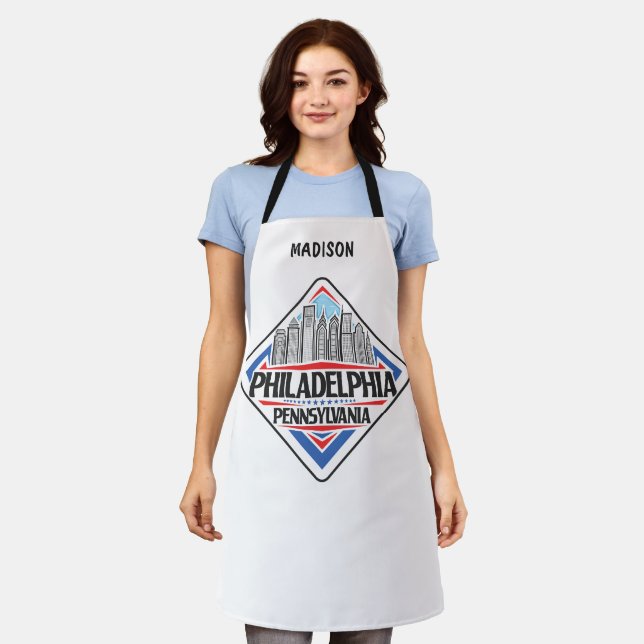 Custom Name Philadelphia Pennsylvania Apron (Worn)