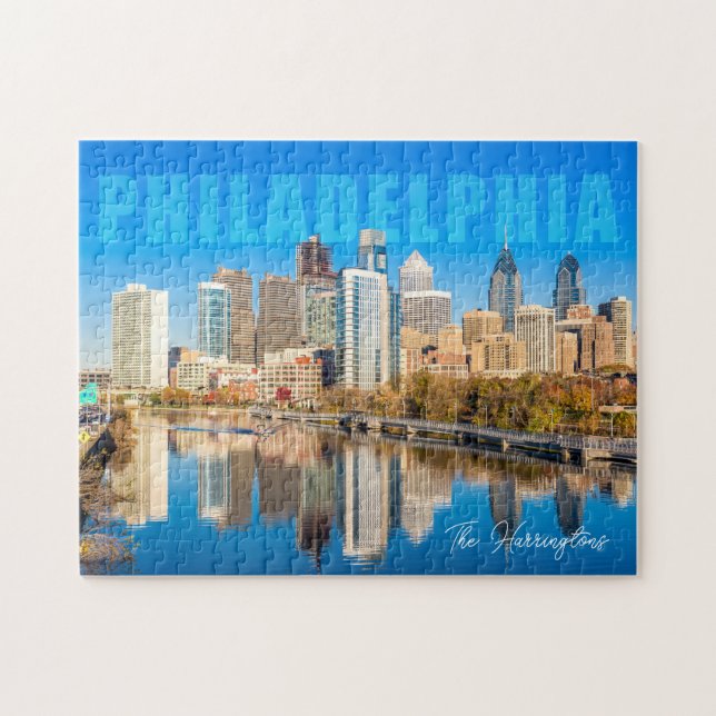Custom Name Philadelphia Pennsylvania Jigsaw Puzzle (Horizontal)