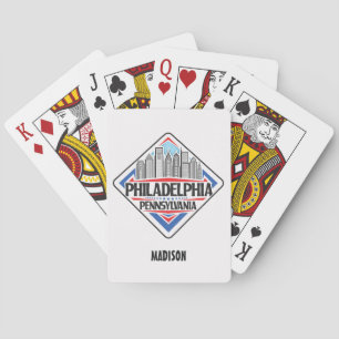 Custom Name Philadelphia Pennsylvania Playing Cards
