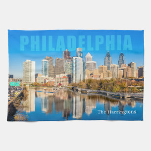Custom Name Philadelphia Pennsylvania Tea Towel