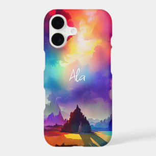 Custom name phone case, modern abstract